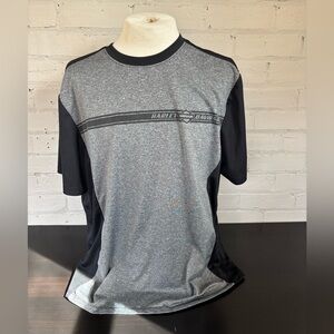Harley-Davidson Men's Black and Gray Short Sleeve Tee